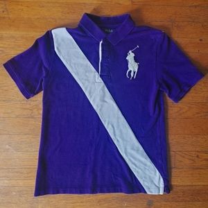 Polo Ralph Lauren PURPLE Big Pony Youth Size Large 14-16 Purple Polo Shirt